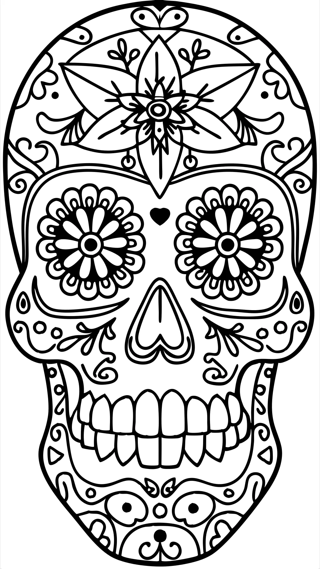 sugar skull coloring pages